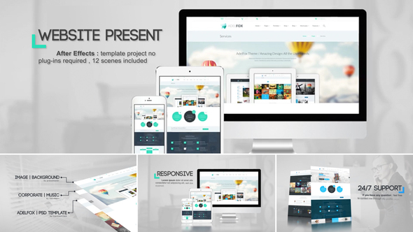 website presentation after effects download